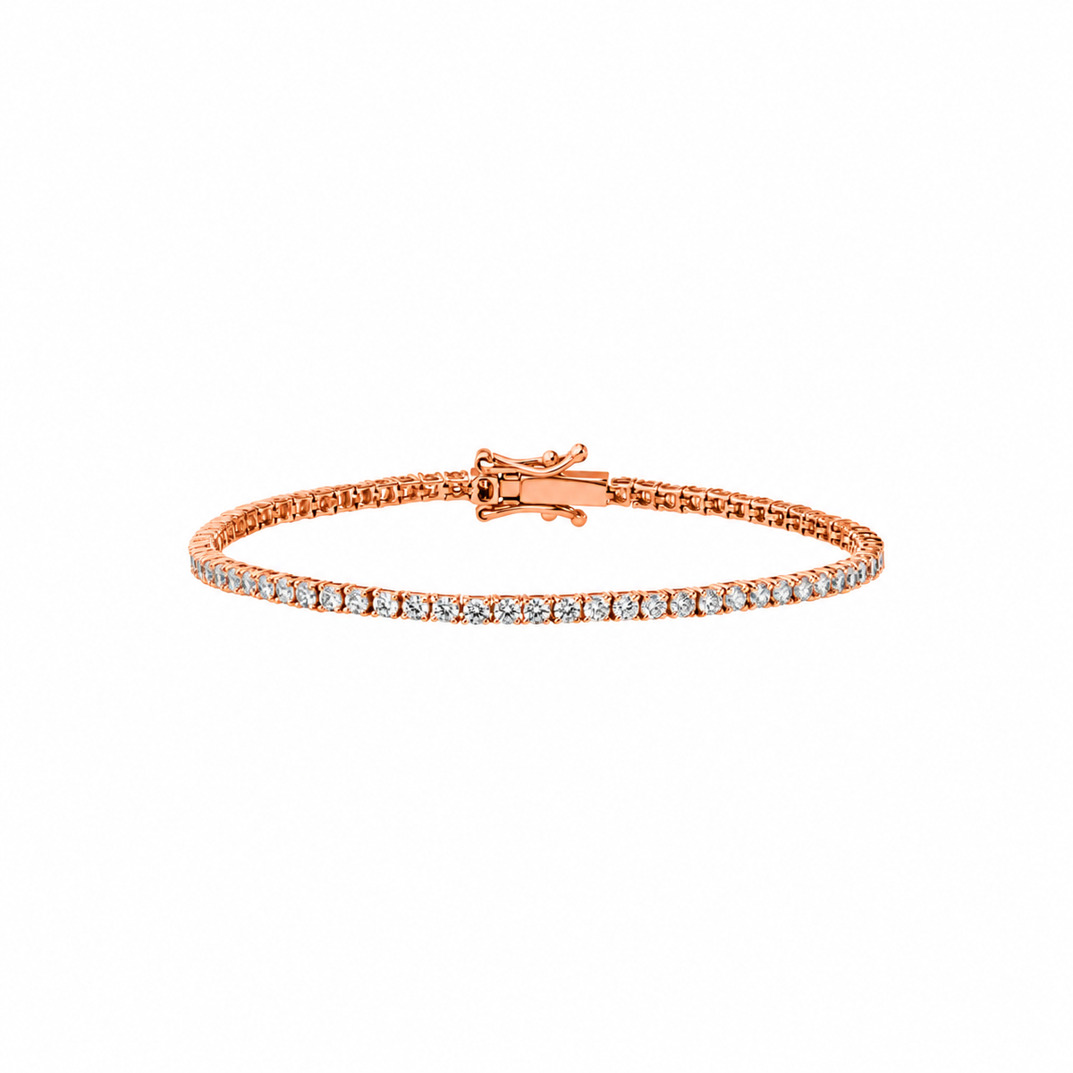 Diamond Tennis Bracelet Round Cut Size L