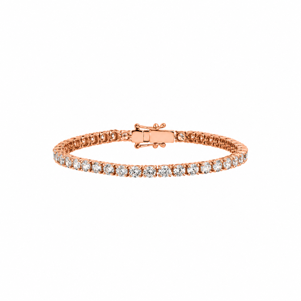 Diamond Tennis Bracelet Round Cut Size XL
