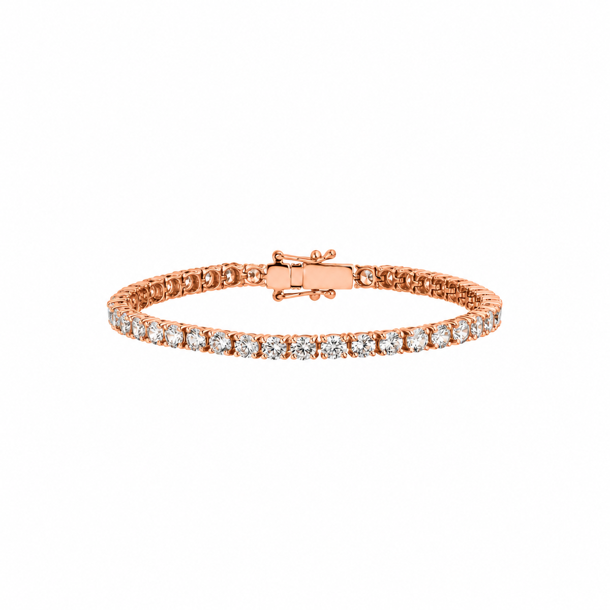 Diamond Tennis Bracelet Round Cut Size XL
