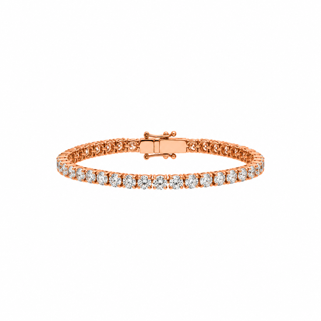 Diamond Tennis Bracelet Round Cut Size XXL