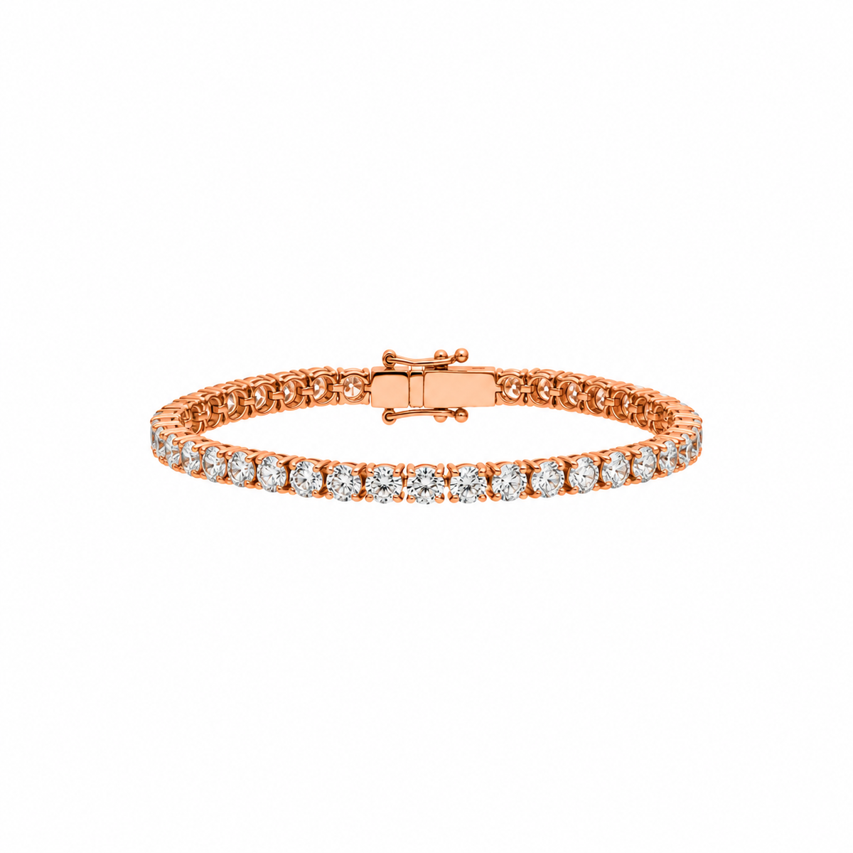 Diamond Tennis Bracelet Round Cut Size XXL