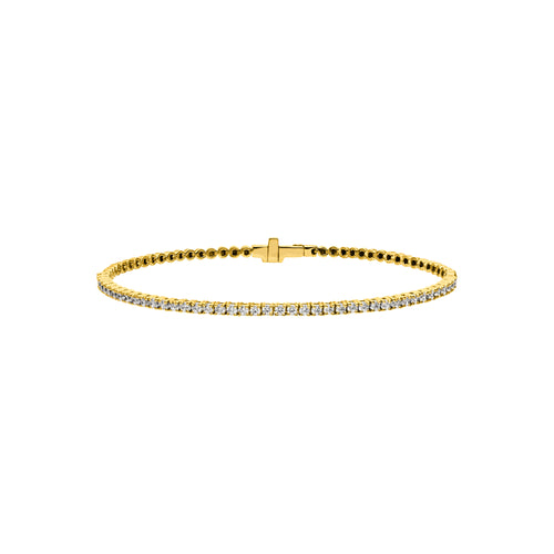Diamond Tennis Bracelet Round Cut Size M