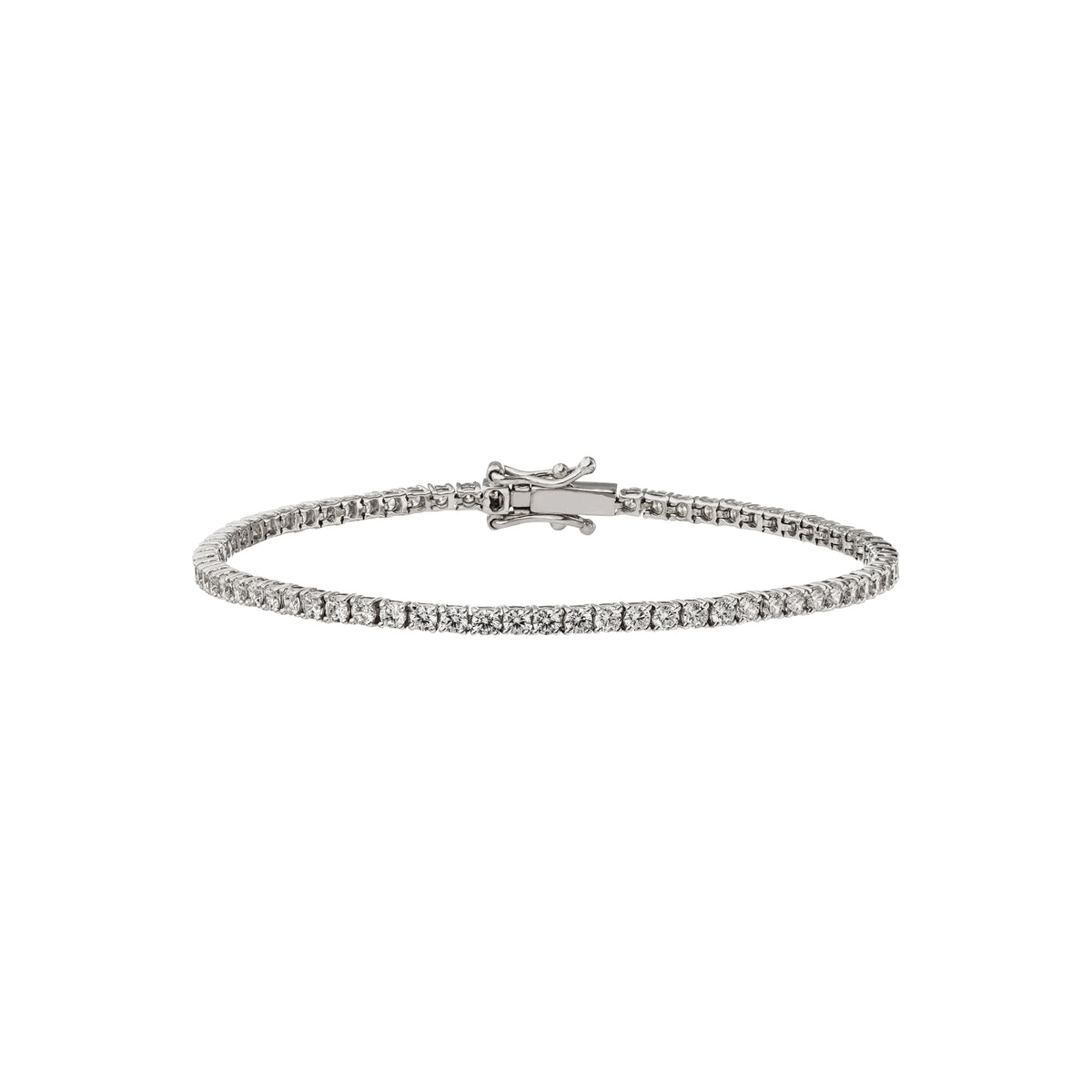 Diamond Tennis Bracelet Round Cut Size L
