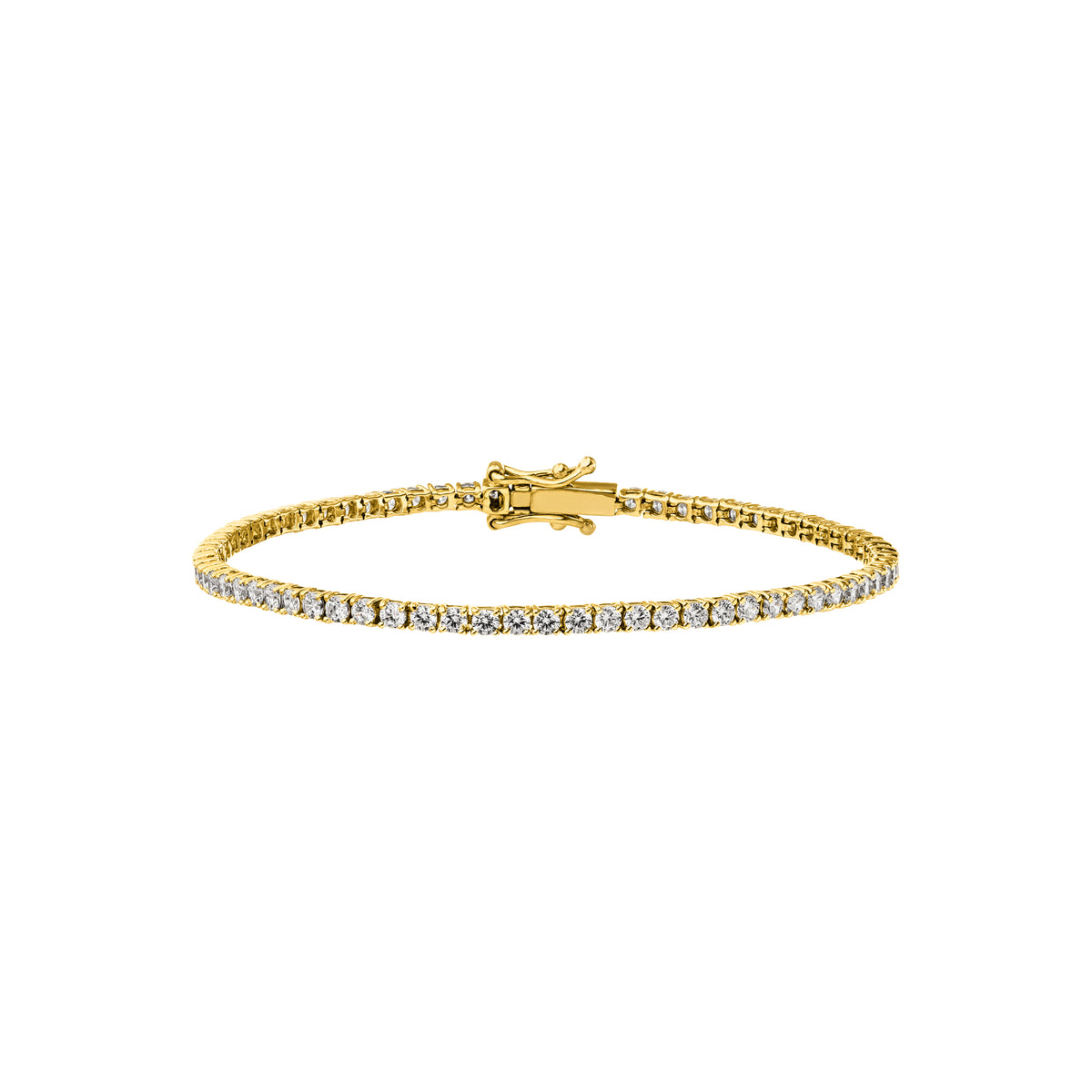 Diamond Tennis Bracelet Round Cut Size L