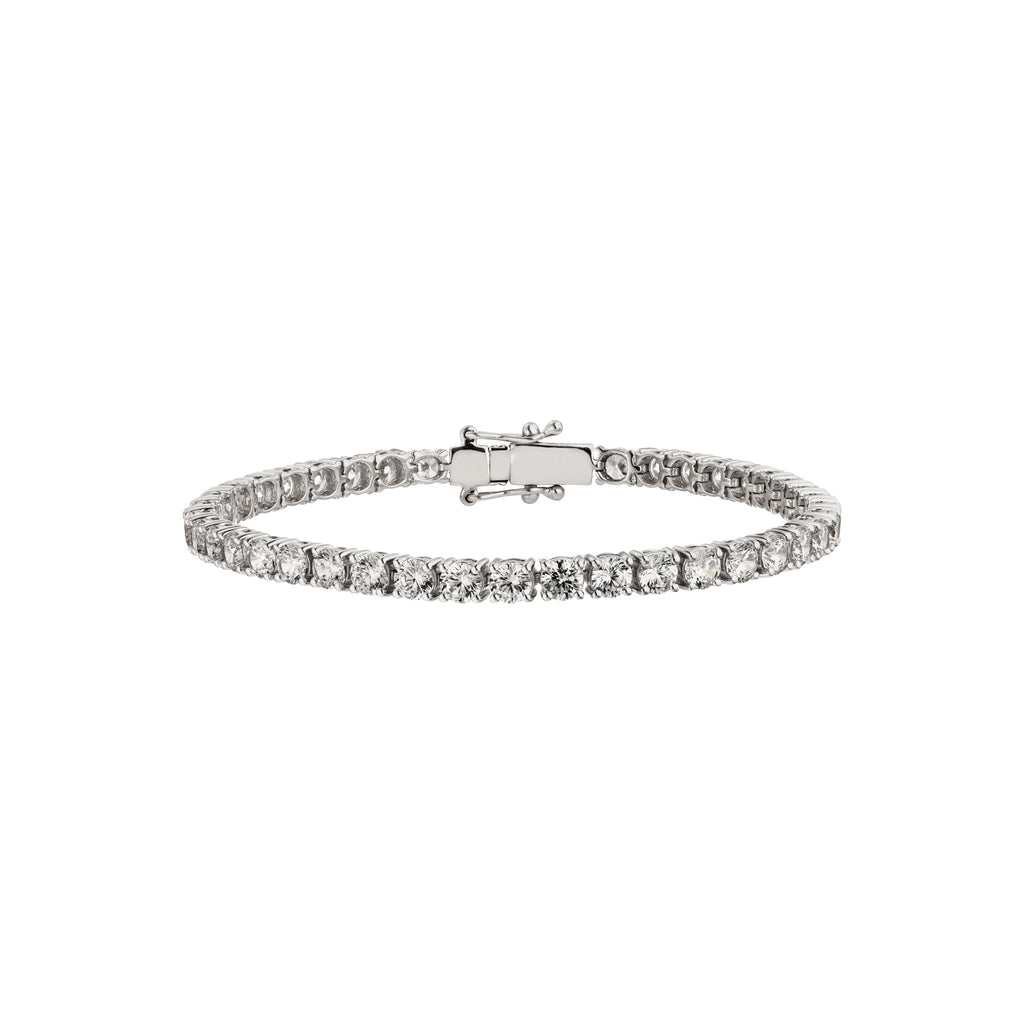 Diamond Tennis Bracelet Round Cut Size XL