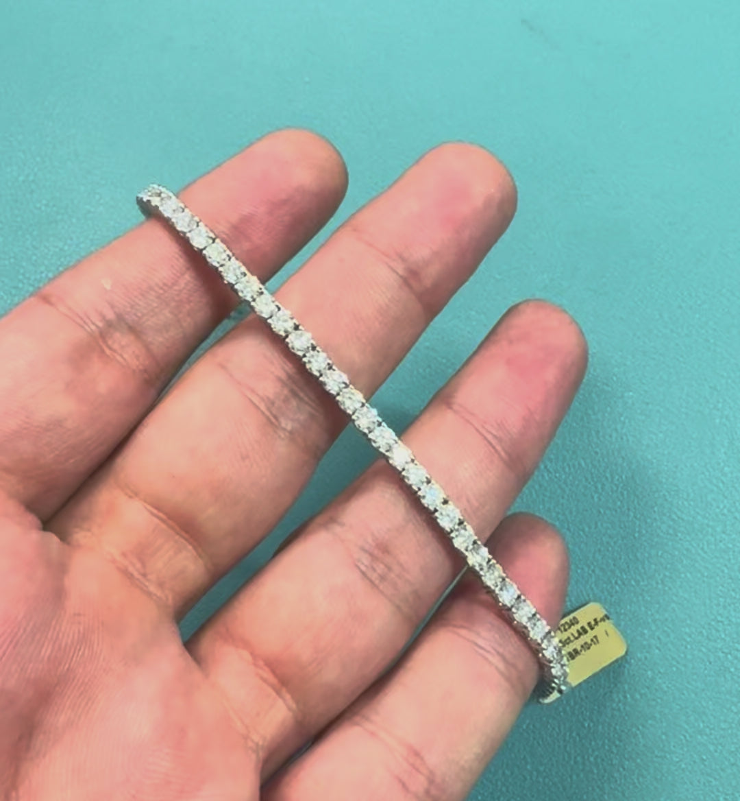 Diamond Tennis Bracelet Round Cut Size L